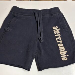 Abercrombie & Fitch Men's Dark Blue Athletic Shorts
